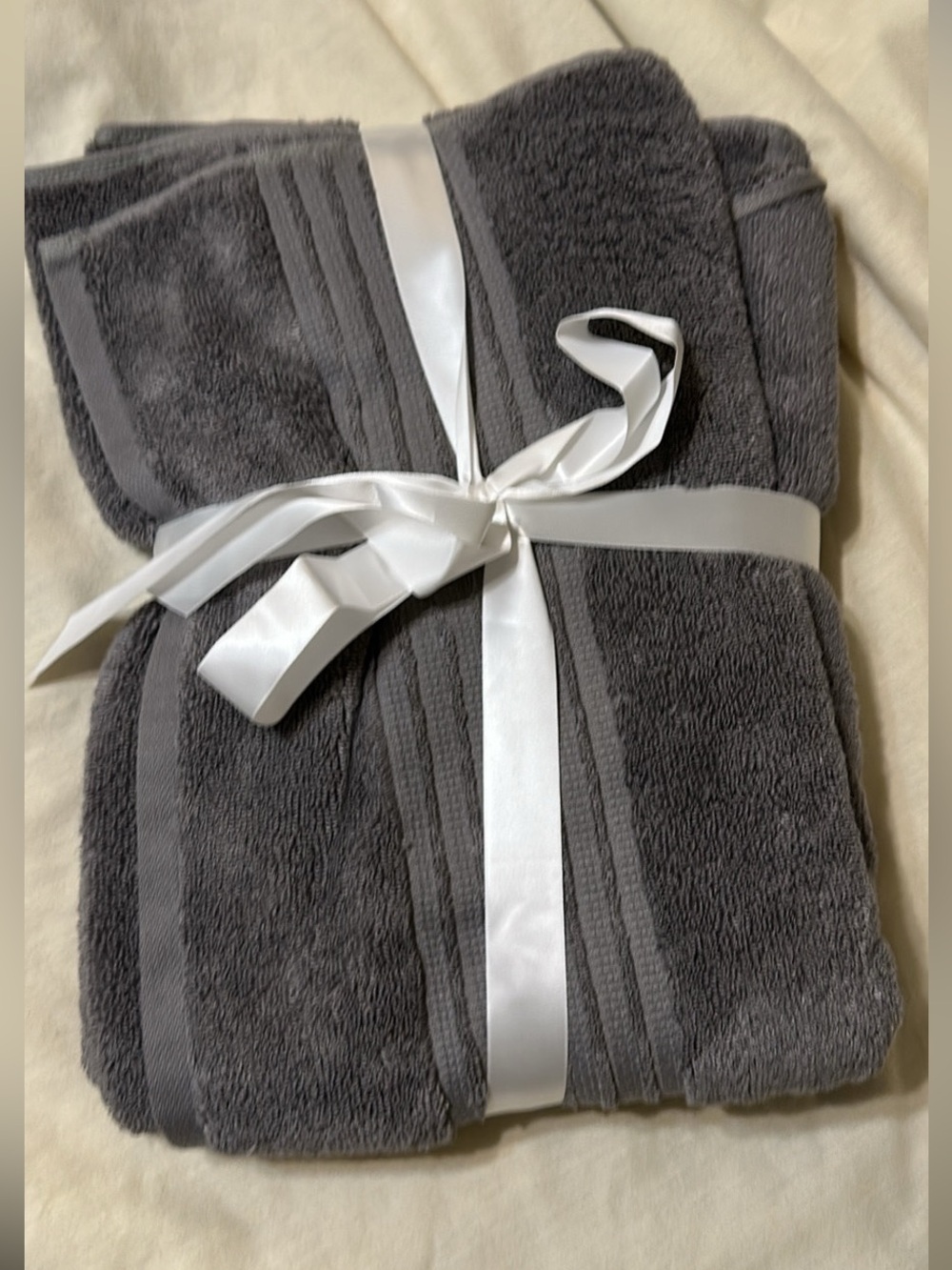 NWT allen + roth 3 Pc Quick-Dry Towel Set Charcoal Grey Bath Hand Washcloth #502